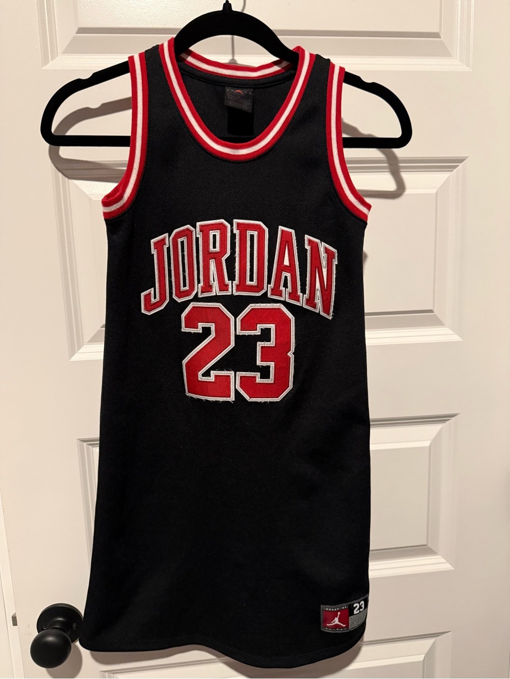 Jordan Black and Red Kids' Basketball Jersey Dress